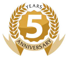 celebrating 5 years in business